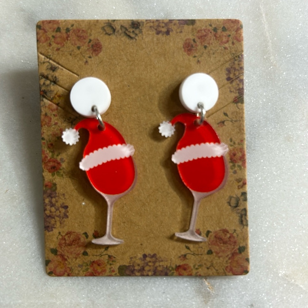 Wine Earrings New! - Picture 1 of 1